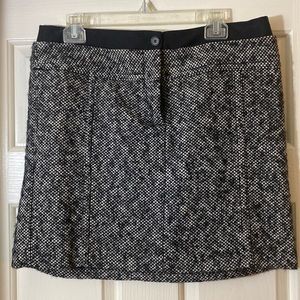 Loft Miniskirt Black and White, Size 10